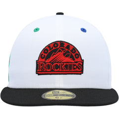 Colorado Rockies 25th Anniversary Primary Eye 59FIFTY Fitted Hat White/Black