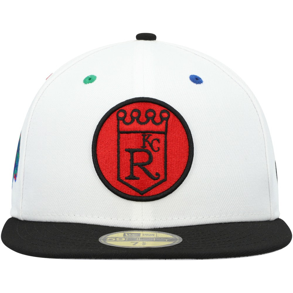 Kansas City Royals  Primary Eye 59FIFTY Fitted Hat White/Black