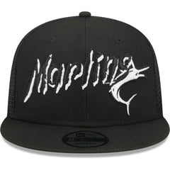 Miami Marlins Street Trucker 9FIFTY Snapback Hat Black