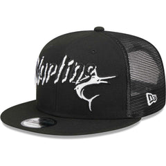 Miami Marlins Street Trucker 9FIFTY Snapback Hat Black