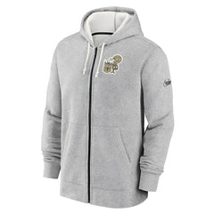 New Orleans Saints Historic Lifestyle Full-Zip Hoodie - Heather Gray on sale
