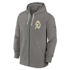Green Bay Packers Historic Lifestyle Full-Zip Hoodie - Heather Charcoal on sale