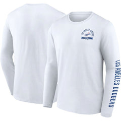 Los Angeles Dodgers Pressbox Long Sleeve T-Shirt White