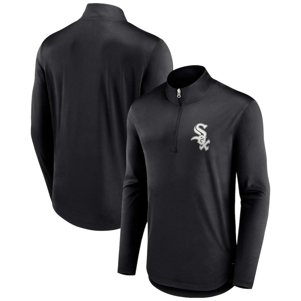 Chicago White Sox Tough Minded Lightweight Quarter-Zip Pullover Black