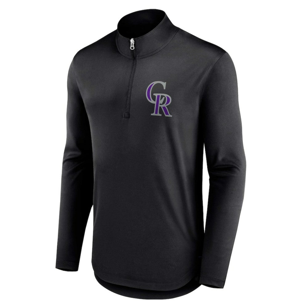 Colorado Rockies Tough Minded Lightweight Quarter-Zip Pullover Black
