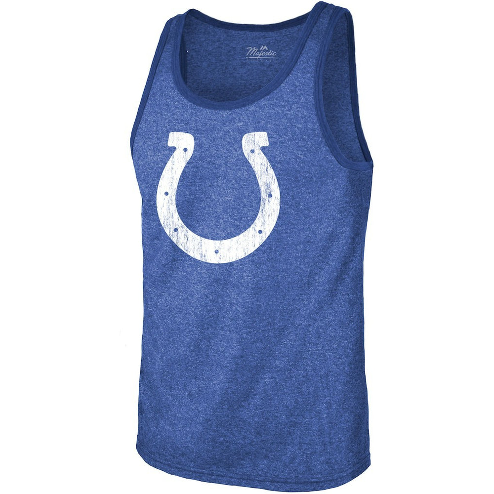Jonathan Taylor Indianapolis Colts Majestic Threads Player Name & Number Tri-Blend Tank Top - Heathered Royal discount