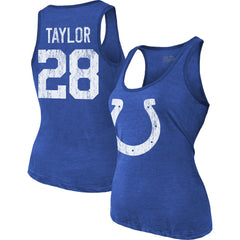 Jonathan Taylor Indianapolis Colts Majestic Threads Women's Player Name & Number Tri-Blend Tank Top - Royal cheap
