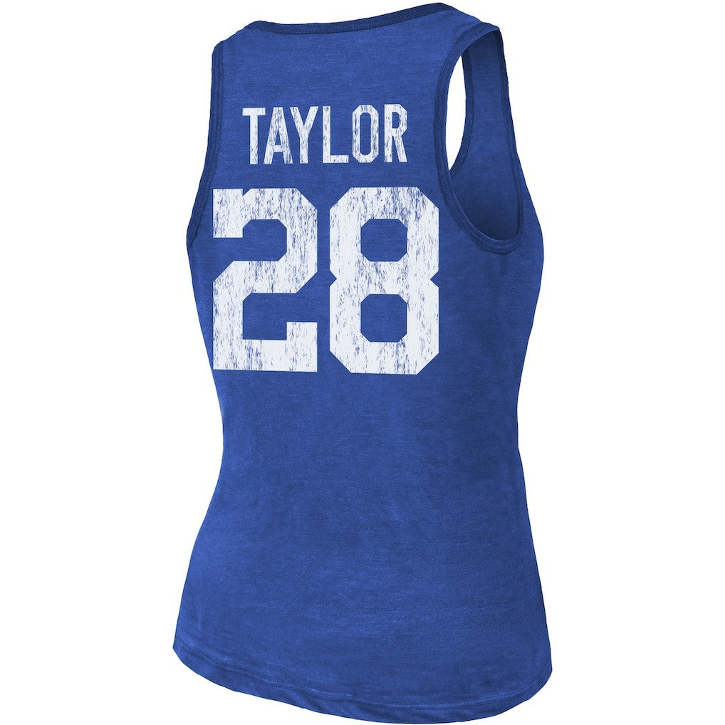 Jonathan Taylor Indianapolis Colts Majestic Threads Women's Player Name & Number Tri-Blend Tank Top - Royal cheap