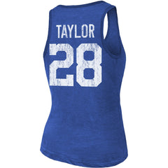 Jonathan Taylor Indianapolis Colts Majestic Threads Women's Player Name & Number Tri-Blend Tank Top - Royal cheap