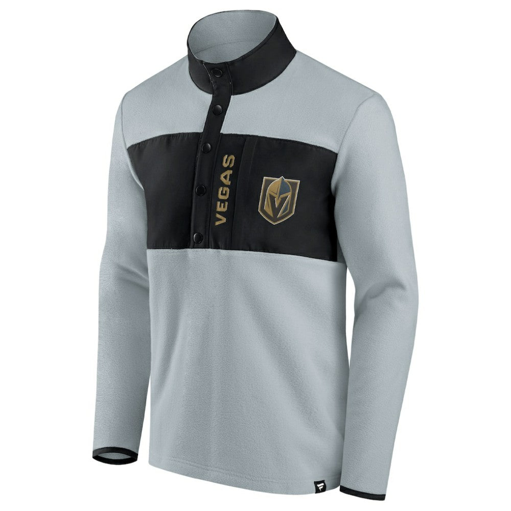 Vegas Golden Knights Fanatics Hockey Polar Fleece Quarter-Snap Jacket - Gray/Black Jackets