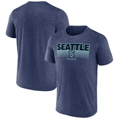 Seattle Kraken Fanatics Prodigy Performance T-Shirt - Heathered Deep Sea Blue T-shirts