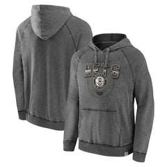 Brooklyn Nets True Classics Vintage Snow Wash Raglan Pullover Hoodie - Gray discount