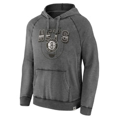Brooklyn Nets True Classics Vintage Snow Wash Raglan Pullover Hoodie - Gray discount
