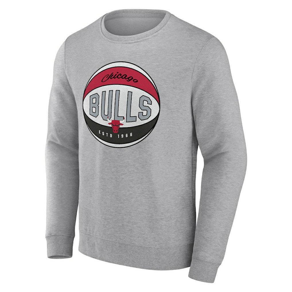 Chicago Bulls True Classics Vint Pullover Sweatshirt sale - Heathered Gray shop