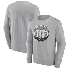 Brooklyn Nets True Classics Vint Pullover Sweatshirt - Heathered Gray online