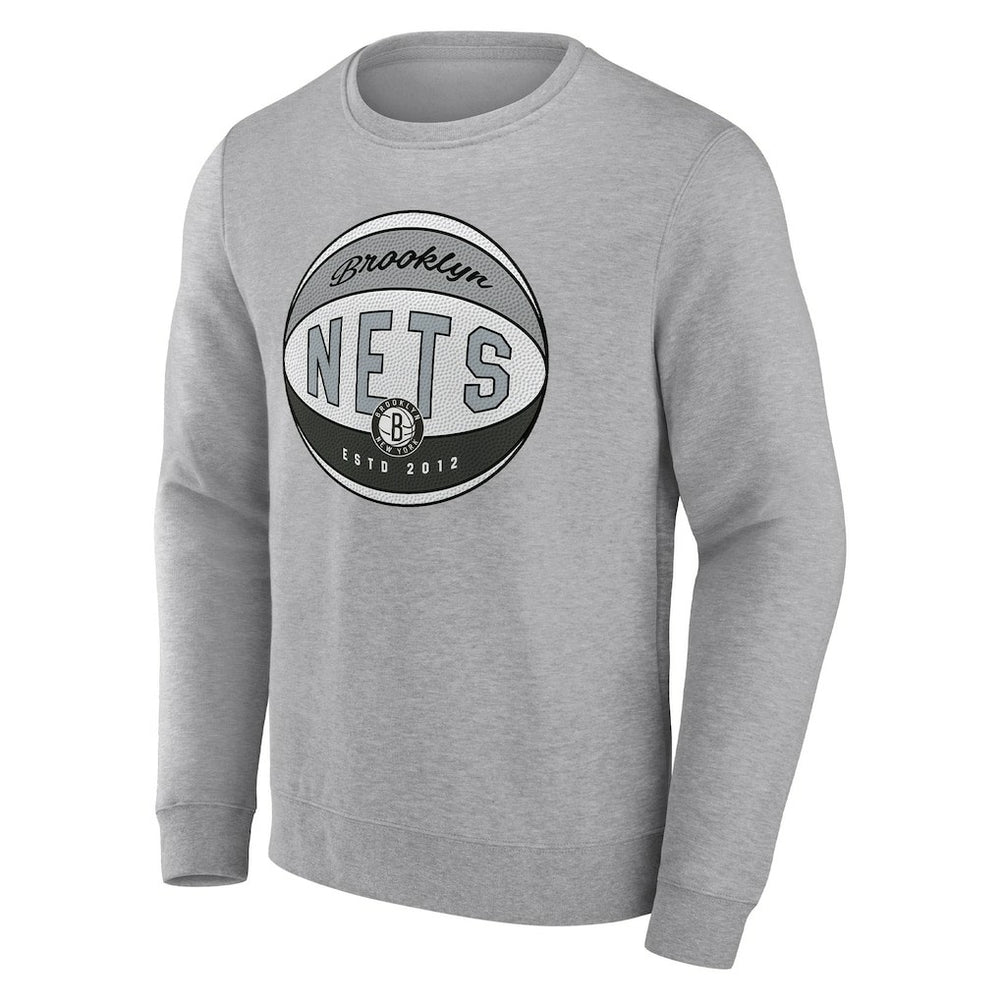 Brooklyn Nets True Classics Vint Pullover Sweatshirt - Heathered Gray online