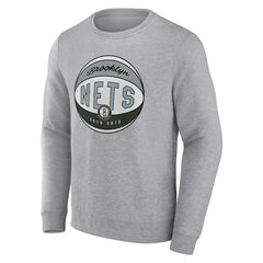 Brooklyn Nets True Classics Vint Pullover Sweatshirt - Heathered Gray online