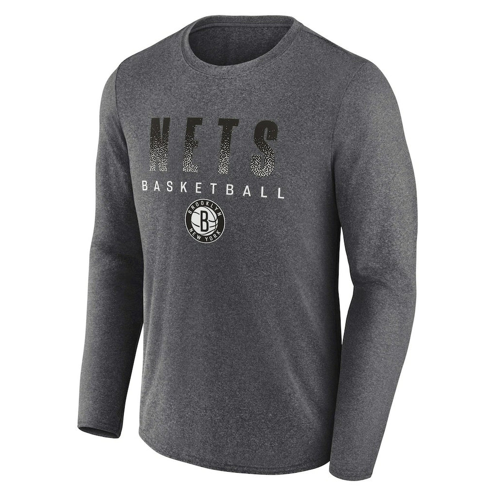 Brooklyn Nets Where Legends Play Iconic Practice Long Sleeve T-Shirt - Heathered Charcoal outlet