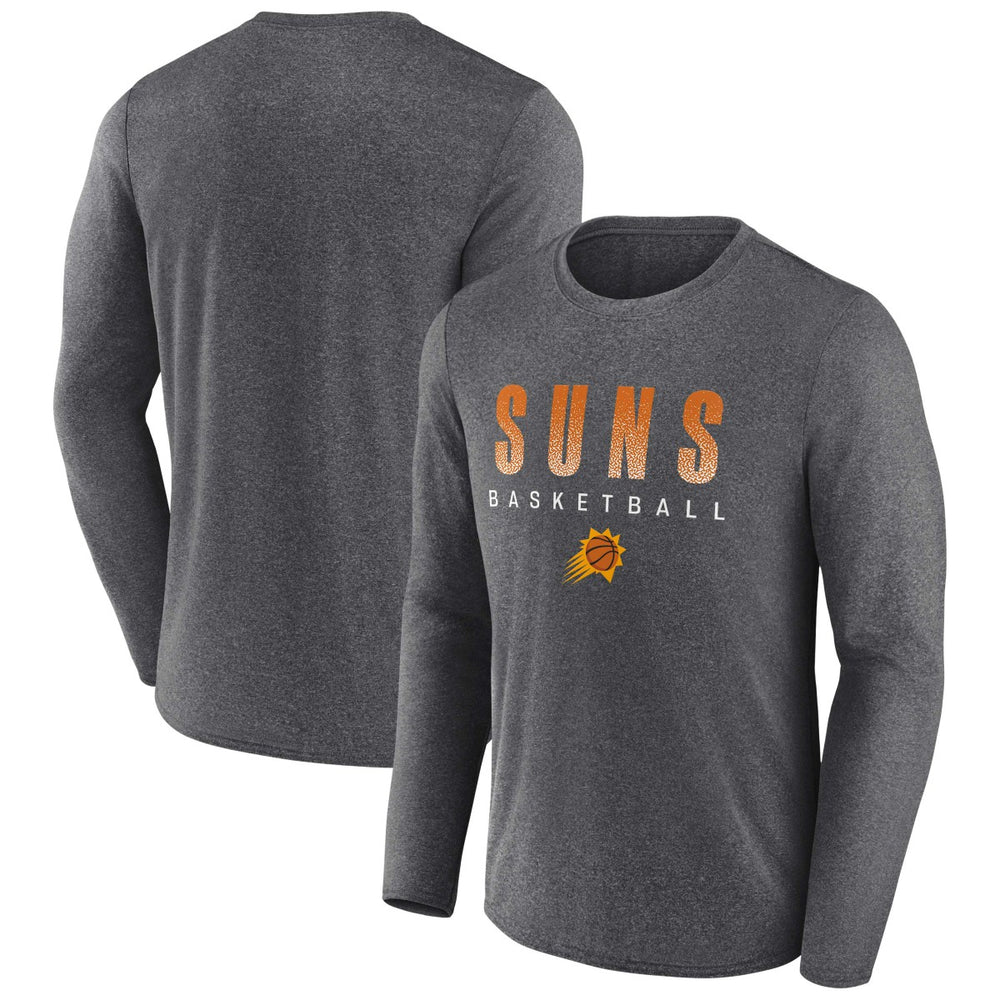 Phoenix Suns Where Legends Play Iconic Practice Long Sleeve T-Shirt - Heathered Charcoal on sale