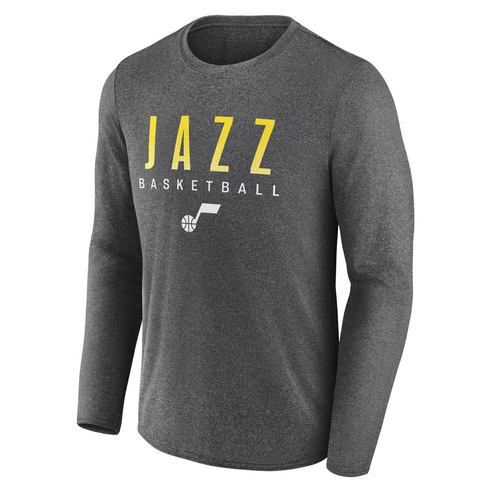 Utah Jazz Where Legends Play Iconic Practice Long Sleeve T-Shirt - Heather Charcoal shop