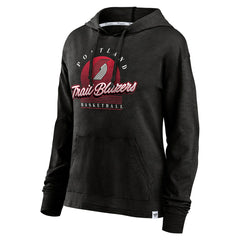 Portland Trail Blazers Women's Full Steam Slub Hoodie T-Shirt - Black cheap