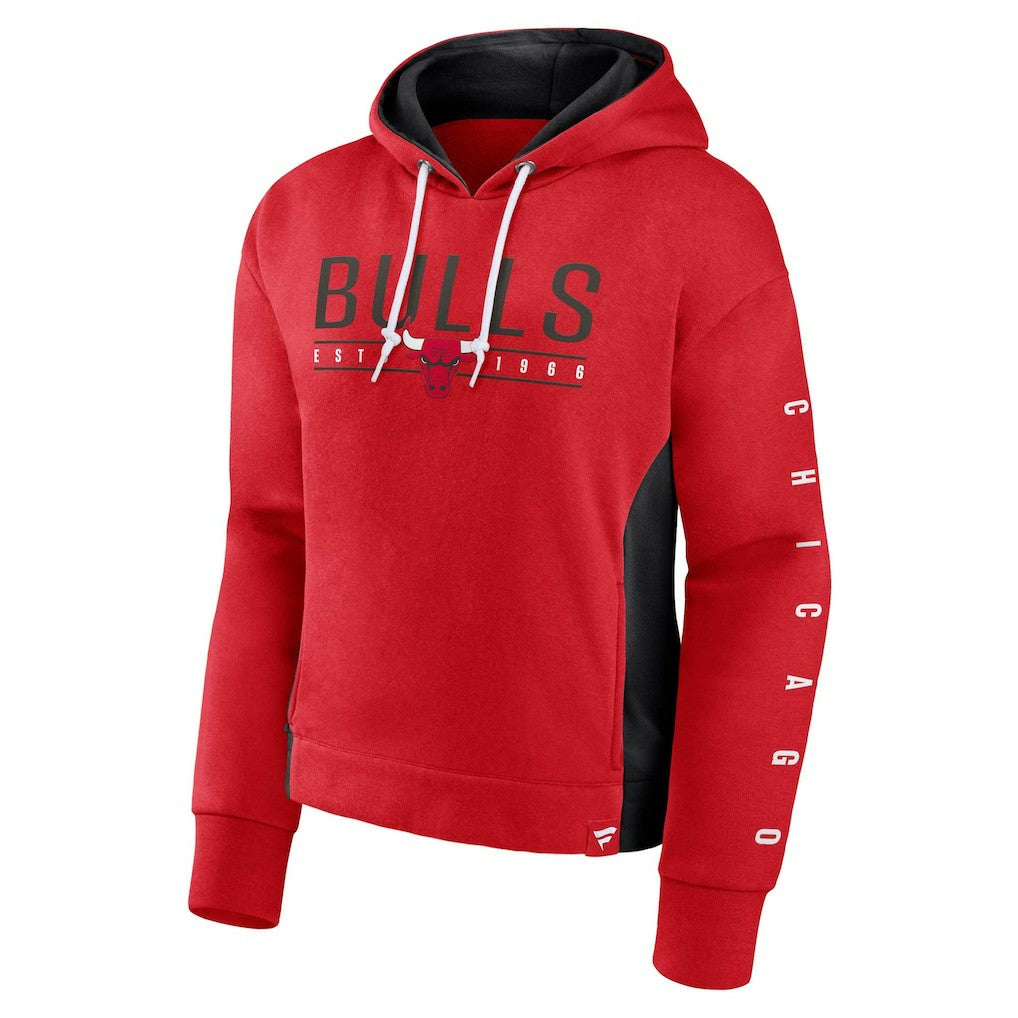 Chicago Bulls Women's Iconic Halftime Colorblock Pullover Hoodie - Red online