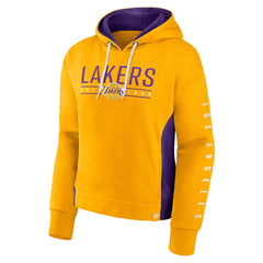 Los Angeles Lakers Women's Iconic Halftime Colorblock Pullover Hoodie - Gold outlet