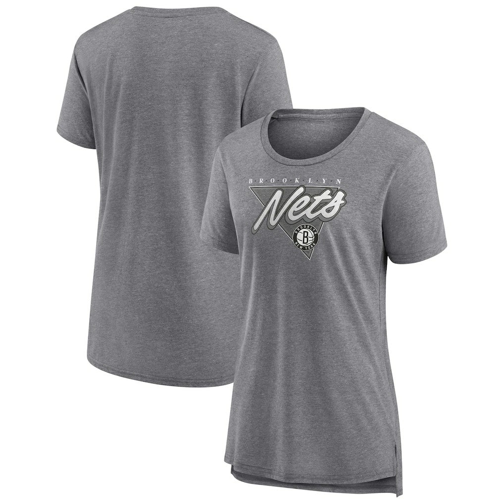 Brooklyn Nets Women's True Classics Tri-Blend T-Shirt - Heathered Gray for sale