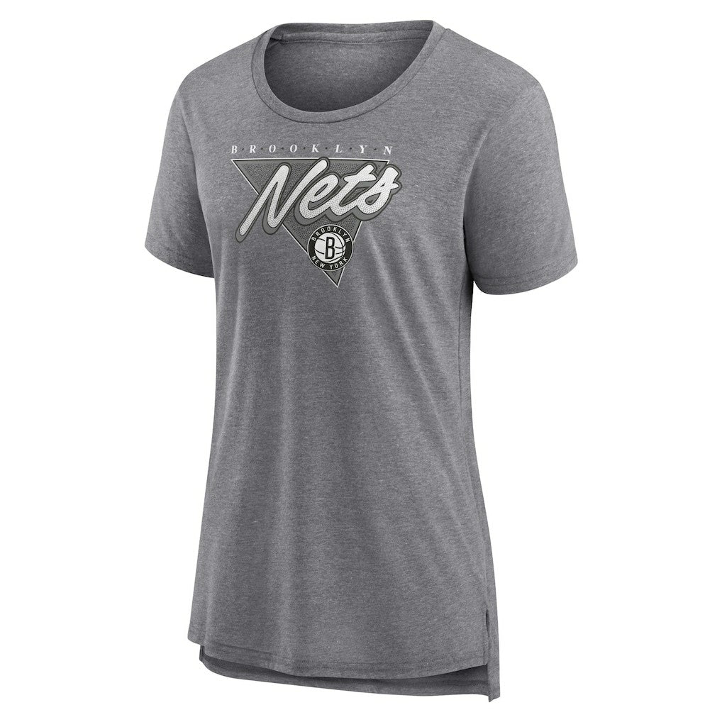 Brooklyn Nets Women's True Classics Tri-Blend T-Shirt - Heathered Gray for sale