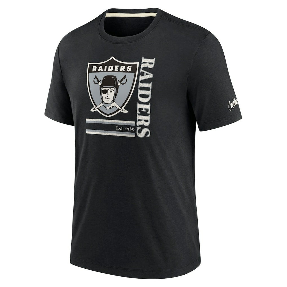 Las Vegas Raiders Wordmark Logo Tri-Blend T-Shirt - Black cheap
