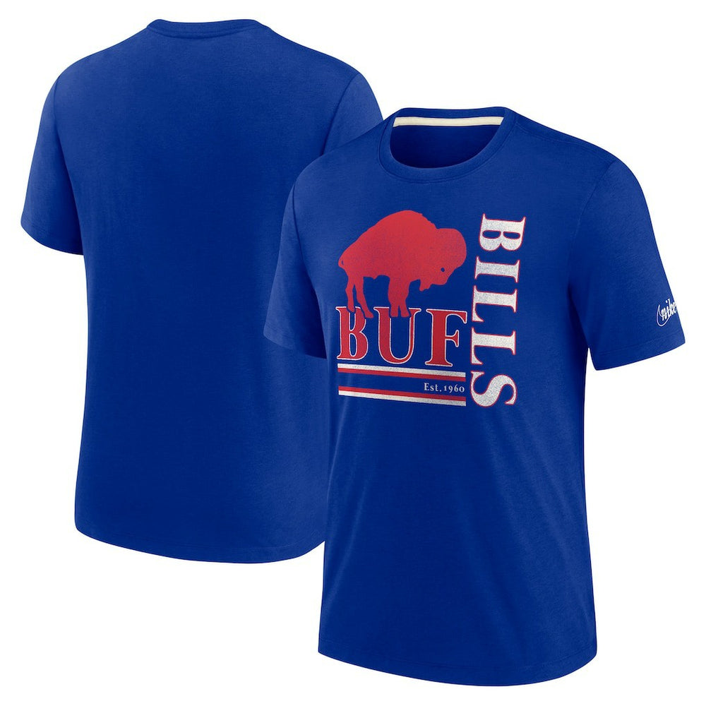 Buffalo Bills Wordmark Logo Tri-Blend T-Shirt - Royal outlet