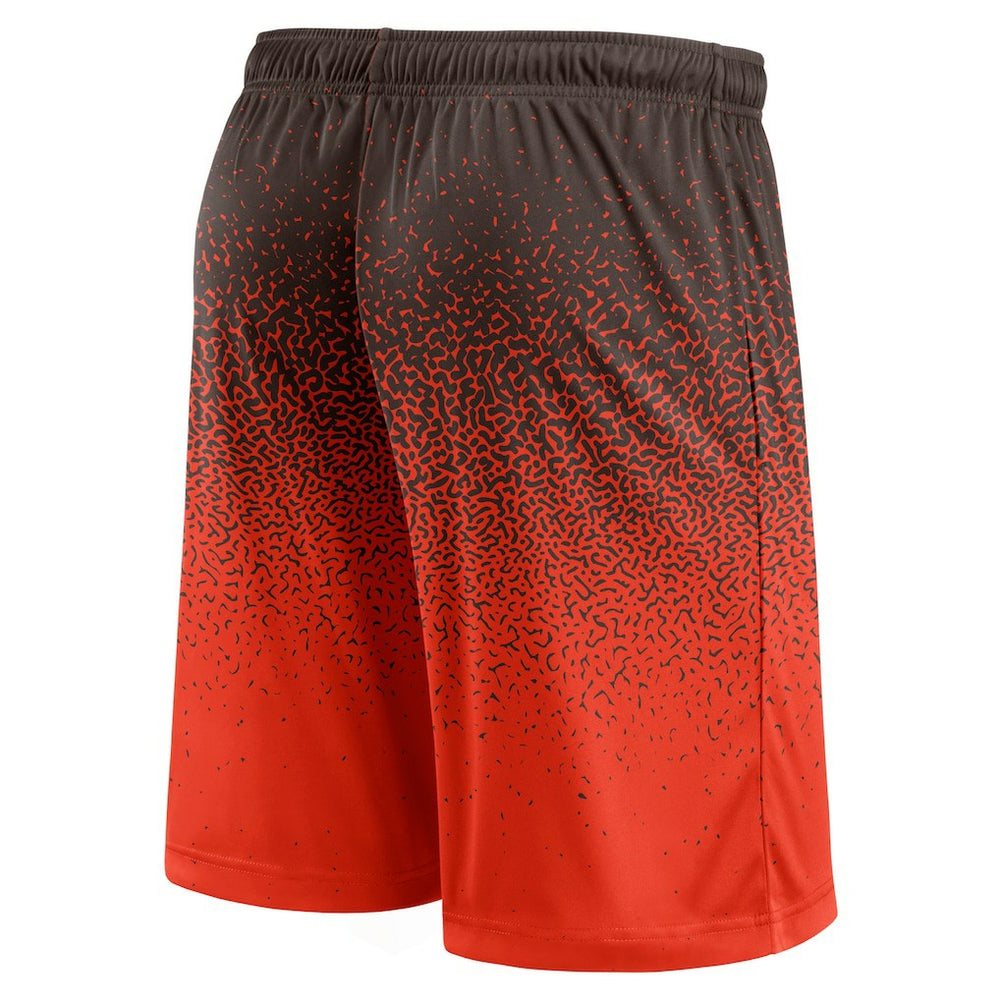Cleveland Browns Ombre Shorts - Brown/Orange on sale