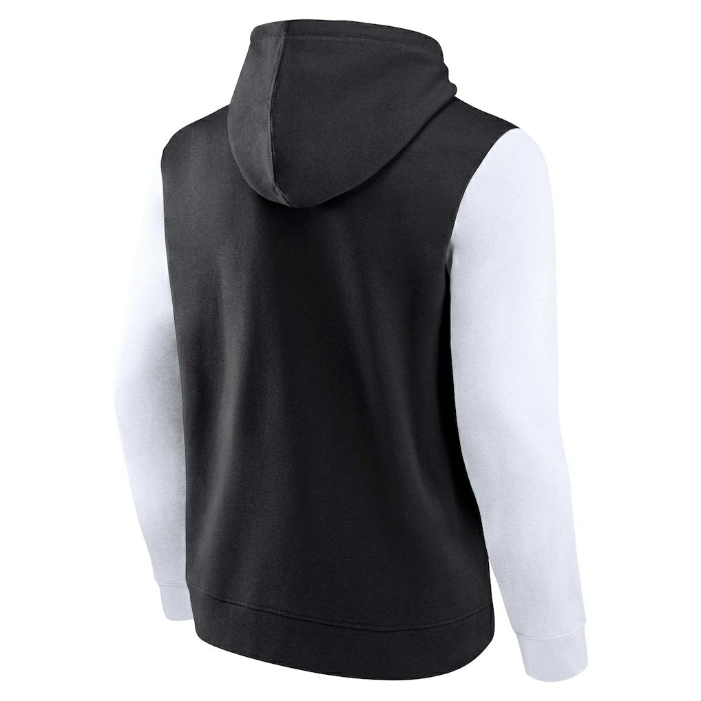 Brooklyn Nets Attack Colorblock Pullover Hoodie - Black/White outlet