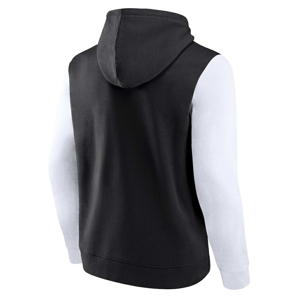 Brooklyn Nets Attack Colorblock Pullover Hoodie - Black/White outlet