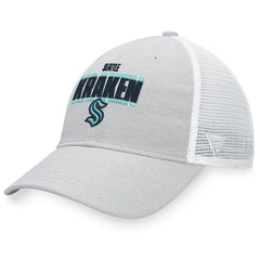 Seattle Kraken Fanatics Team Trucker Snapback Hat - Heather Gray/White Hats