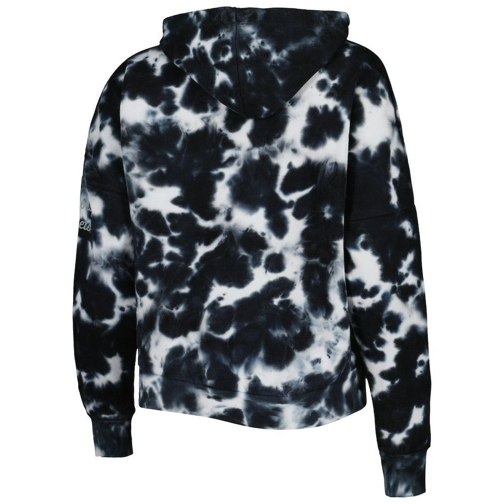 Brooklyn Nets Women's Brushed Cotton Tie-Dye Pullover Hoodie - Black online