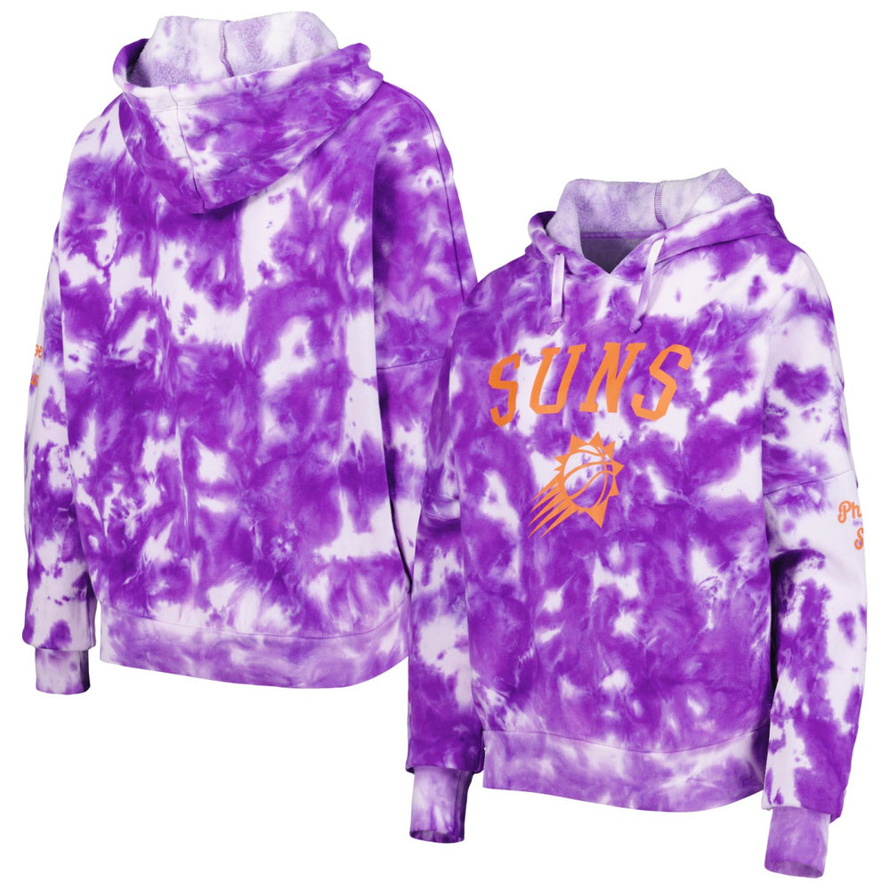 Phoenix Suns Women's Brushed Cotton Tie-Dye Pullover Hoodie - Purple on sale
