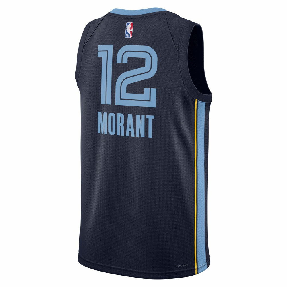 Ja Morant Memphis Grizzlies Unisex Swingman Jersey - Icon Edition - Navy for sale