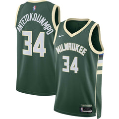 Giannis Antetokounmpo Milwaukee Bucks Unisex Swingman Jersey - Icon Edition - Hunter Green online