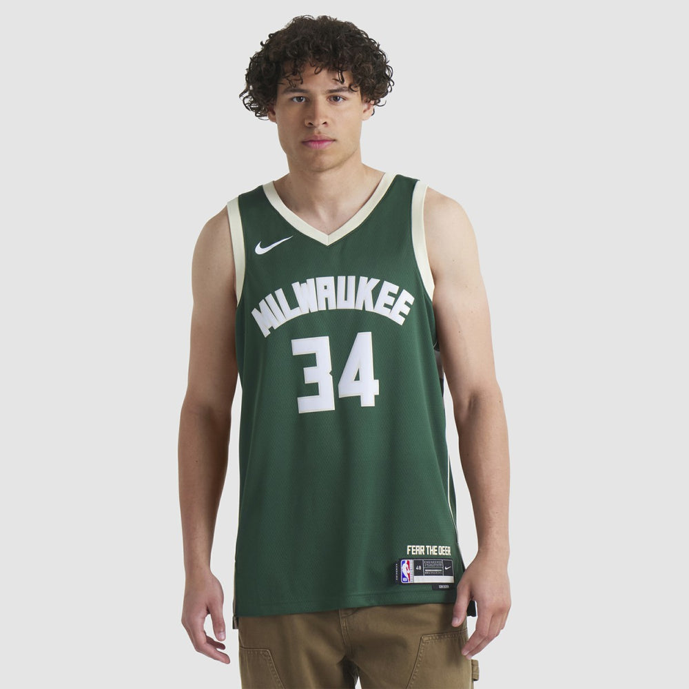 Giannis Antetokounmpo Milwaukee Bucks Unisex Swingman Jersey - Icon Edition - Hunter Green online