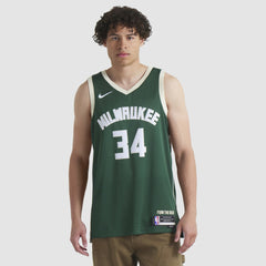 Giannis Antetokounmpo Milwaukee Bucks Unisex Swingman Jersey - Icon Edition - Hunter Green online