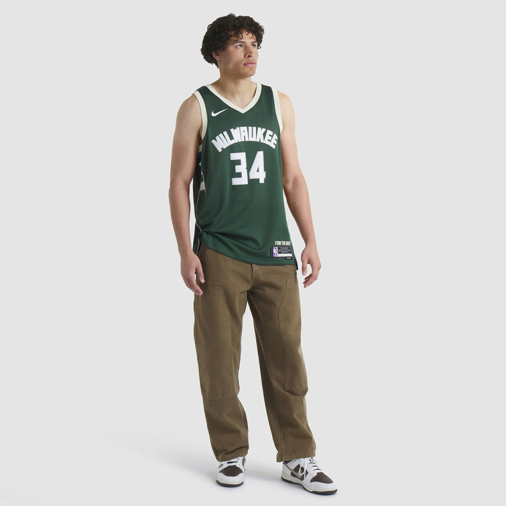 Giannis Antetokounmpo Milwaukee Bucks Unisex Swingman Jersey - Icon Edition - Hunter Green online