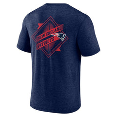 New England Patriots Diamond Scroll Tri-Blend T-Shirt - Navy outlet
