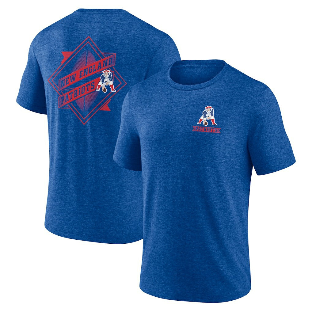 New England Patriots Diamond Scroll Tri-Blend T-Shirt - Royal for sale