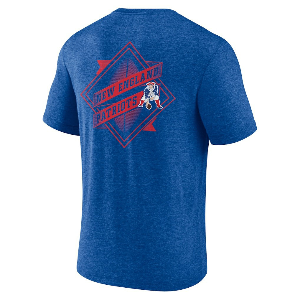 New England Patriots Diamond Scroll Tri-Blend T-Shirt - Royal for sale