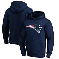 New England Patriots Primary Logo Fitted Pullover Hoodie - Navy discount