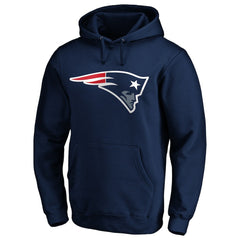 New England Patriots Primary Logo Fitted Pullover Hoodie - Navy discount