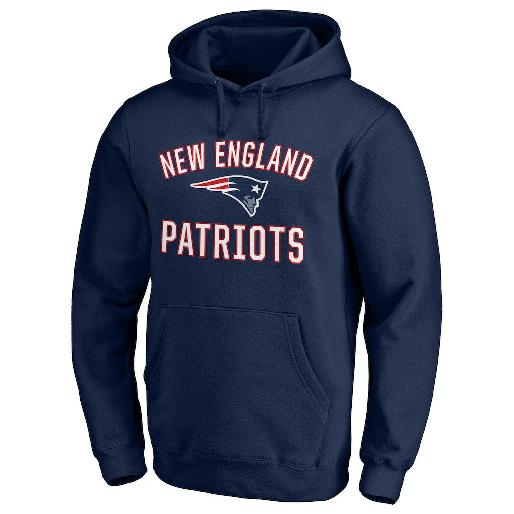 New England Patriots Victory Arch Team Fitted Pullover Hoodie - Navy on sale