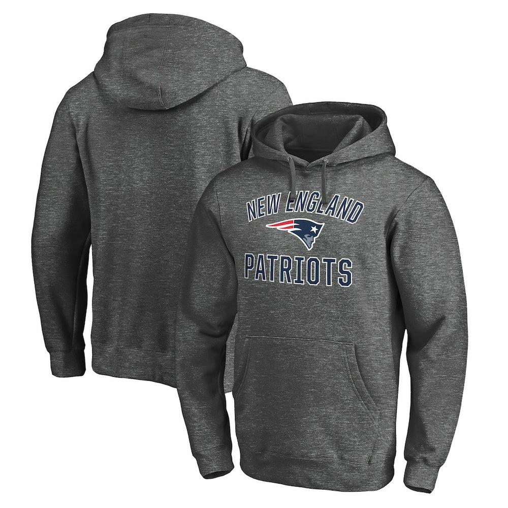 New England Patriots Victory Arch Team Fitted Pullover Hoodie - Charcoal cheap