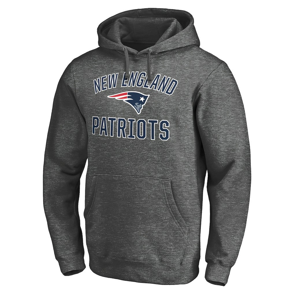 New England Patriots Victory Arch Team Fitted Pullover Hoodie - Charcoal cheap